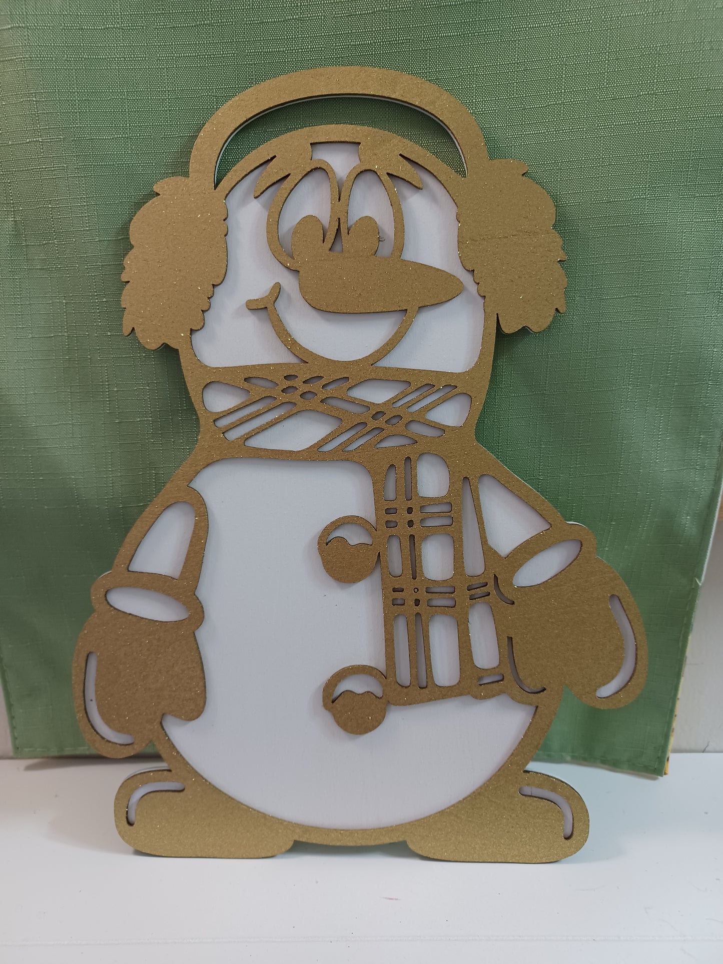 Snowman with ear muffs